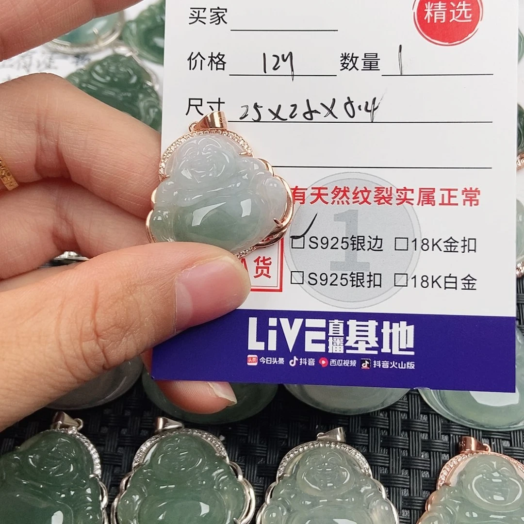 翡翠银S925镶嵌颈饰