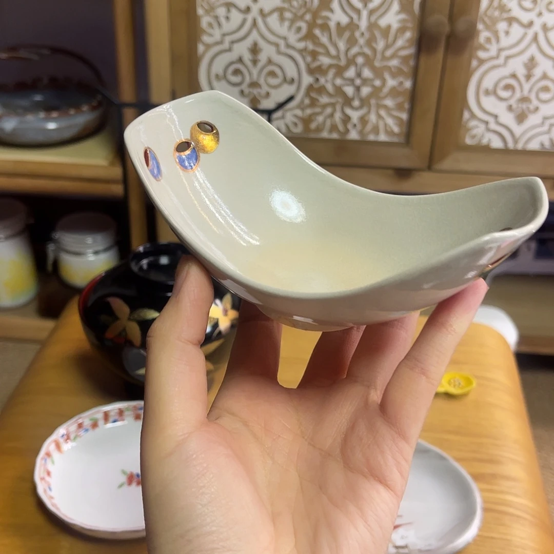 瓷片船型沙拉小钵子39