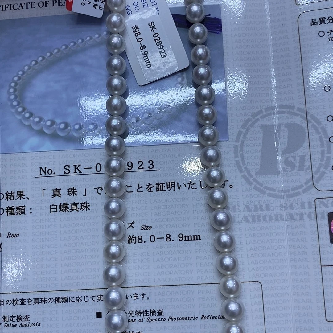 海水珍珠未镶嵌颈饰开****及8到9点位澳白