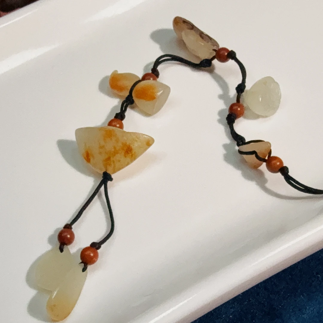 【伟伟鉴定】和田玉 籽 料 （元宝）手机链挂件 古风精品