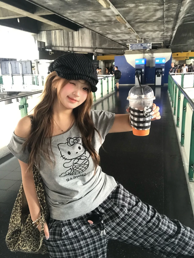 清仓 你的鱼 YU251T0001 YU251V0003 人鱼K1tty上衣韩女微胖神裤