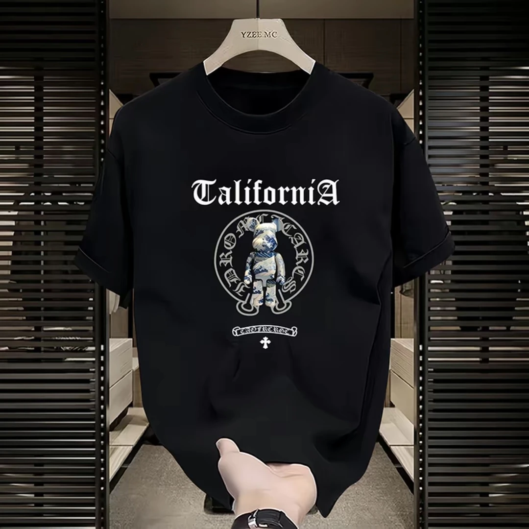 潮流重磅短袖T恤印花男女款潮牌街头圆领个性高级感休闲夏季上衣