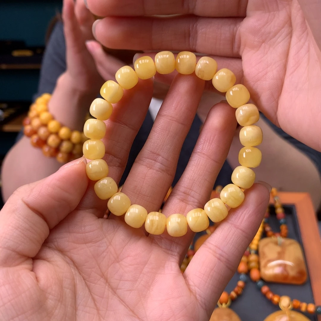 蜜蜡未镶嵌手串天然