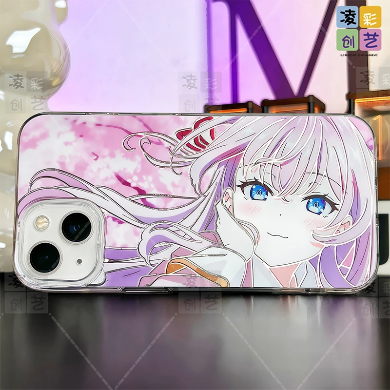 凌彩创艺手机壳适用苹果17华为小米vivo横版樱花艾莉同学冰川壳