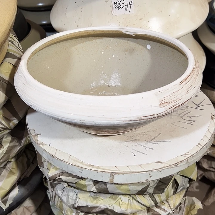 景德镇精品花盆栽口22高10