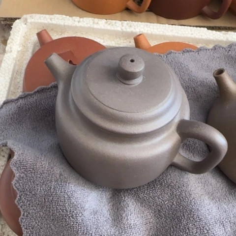 紫砂茶壶党天青泥料220c c