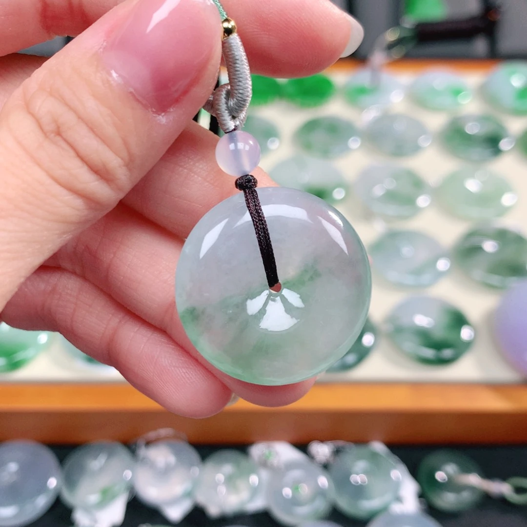 翡翠未镶嵌颈饰天然缅甸翡翠a货27.2-6.0