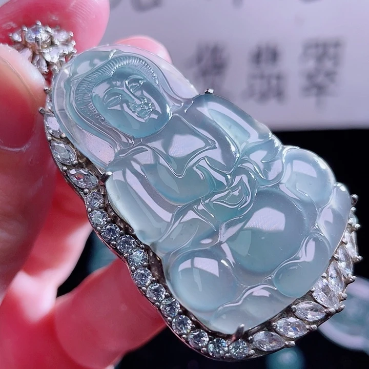 翡翠银S925镶嵌颈饰9999999999