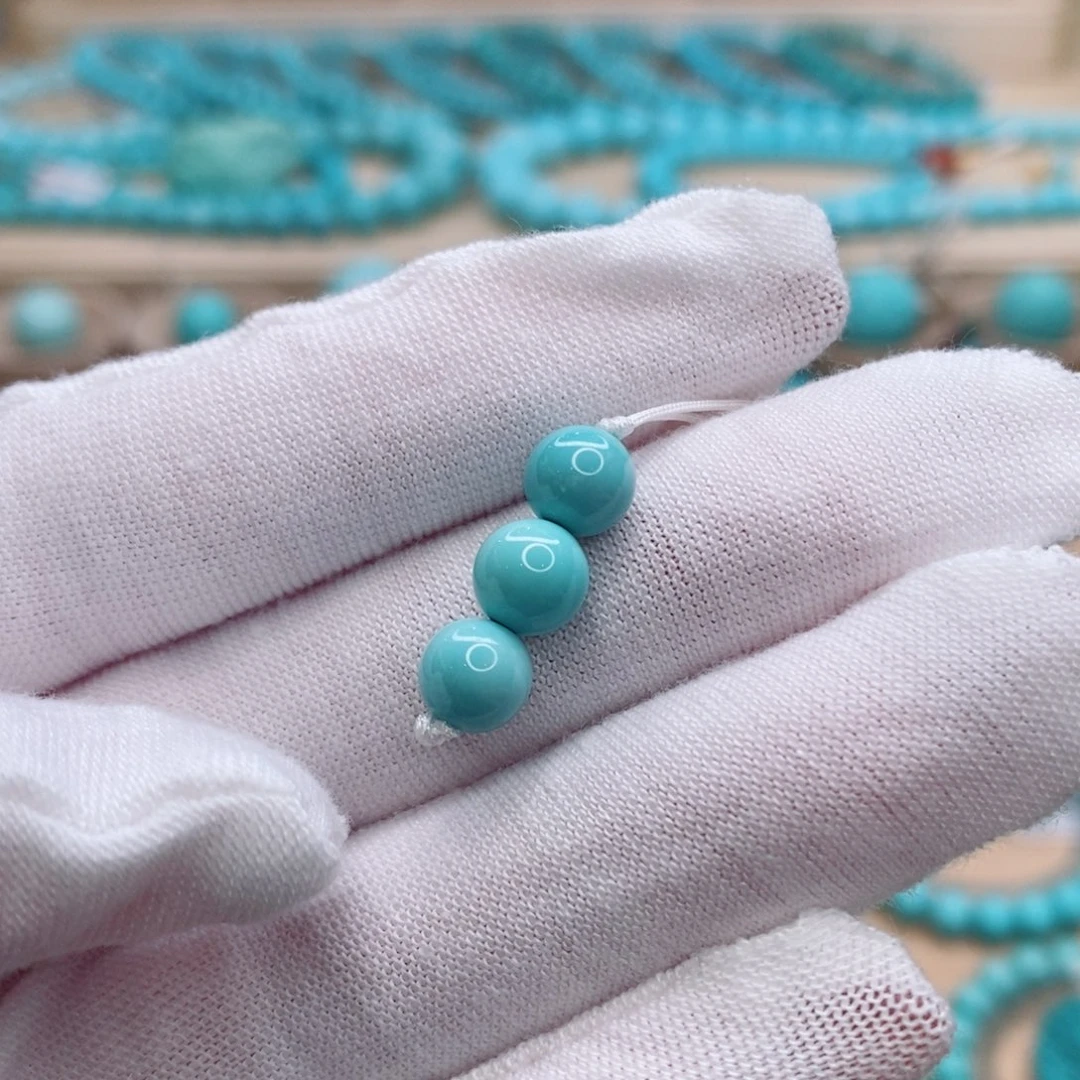 绿松石未镶嵌珠宝奇石6.8mm