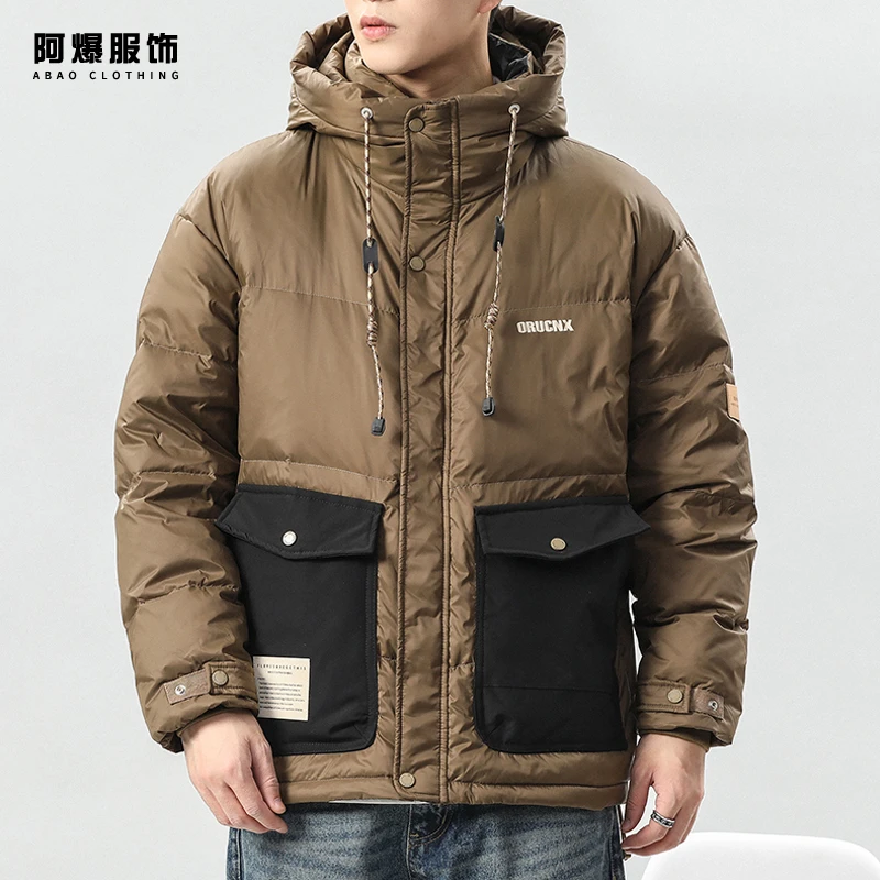 【阿爆清货】三防工装羽绒服男士2025新款冬季加厚保暖潮牌外套男款