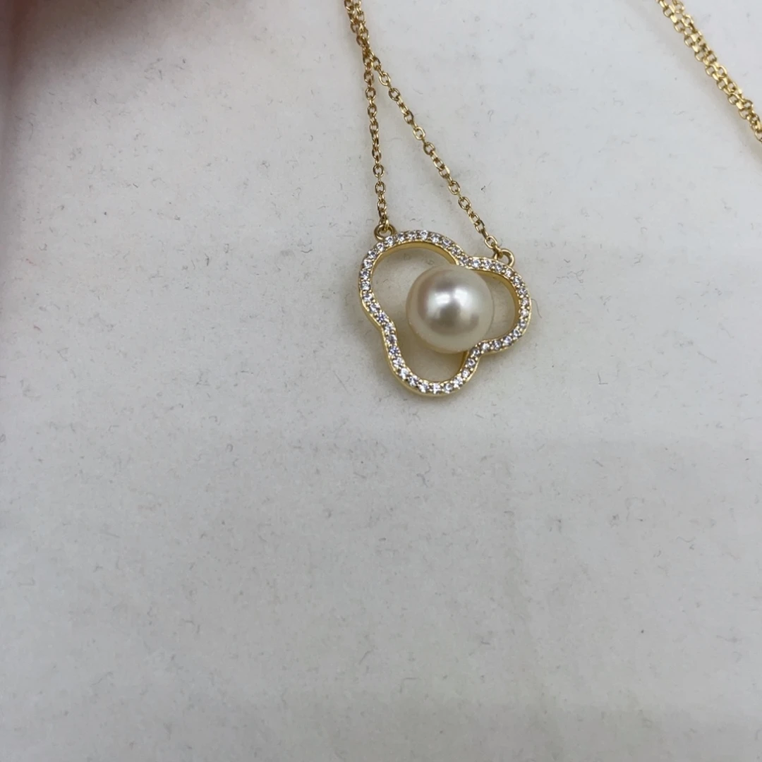 颈饰海水珍珠银S925镶嵌