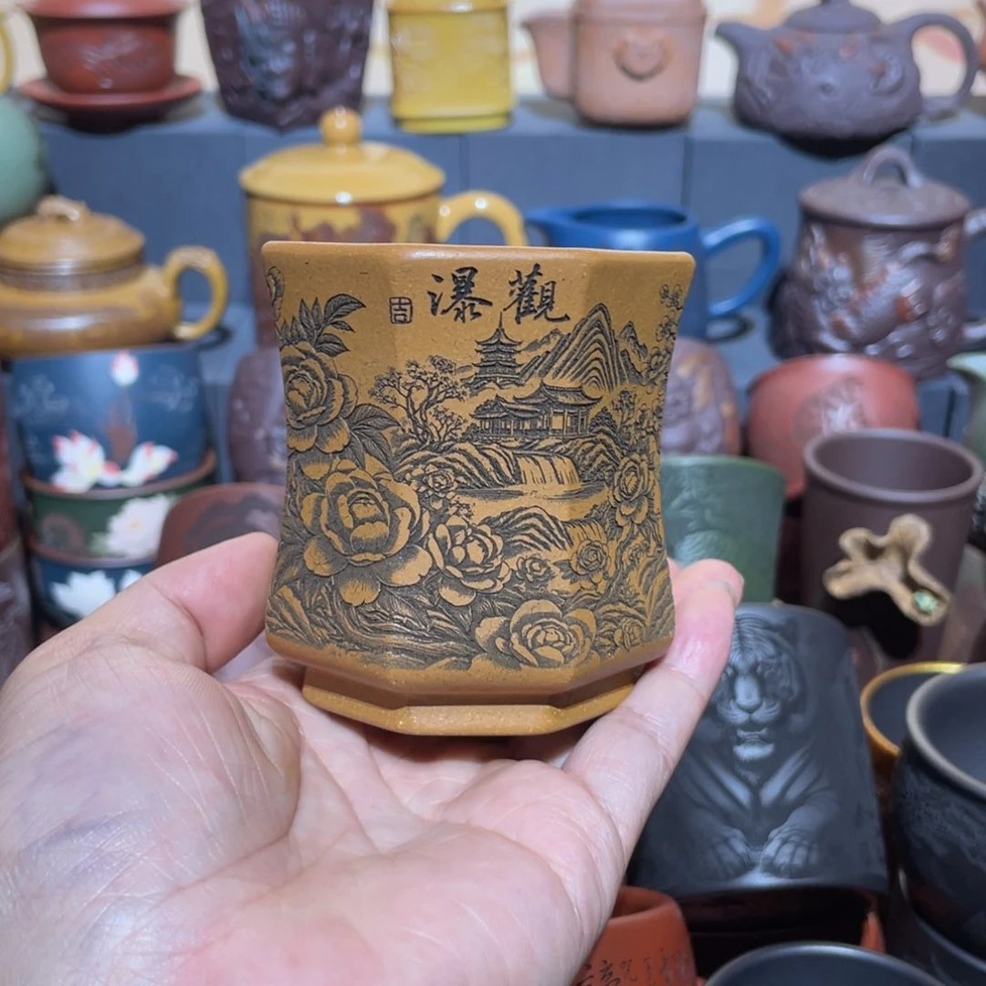 原矿紫砂手工主人杯