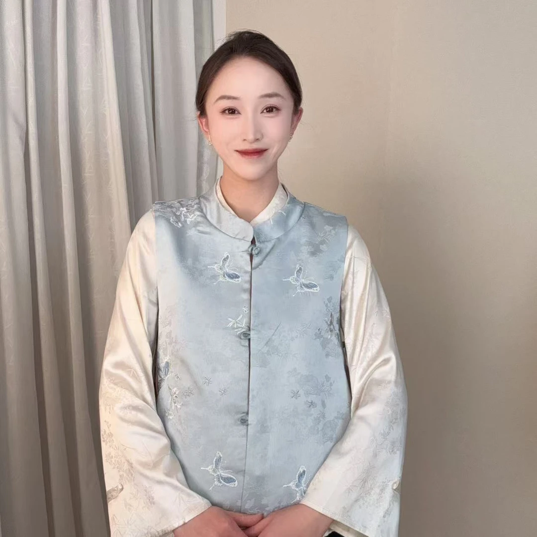 【刺绣蝴蝶】2025新款新中式国风刺绣马甲JXG