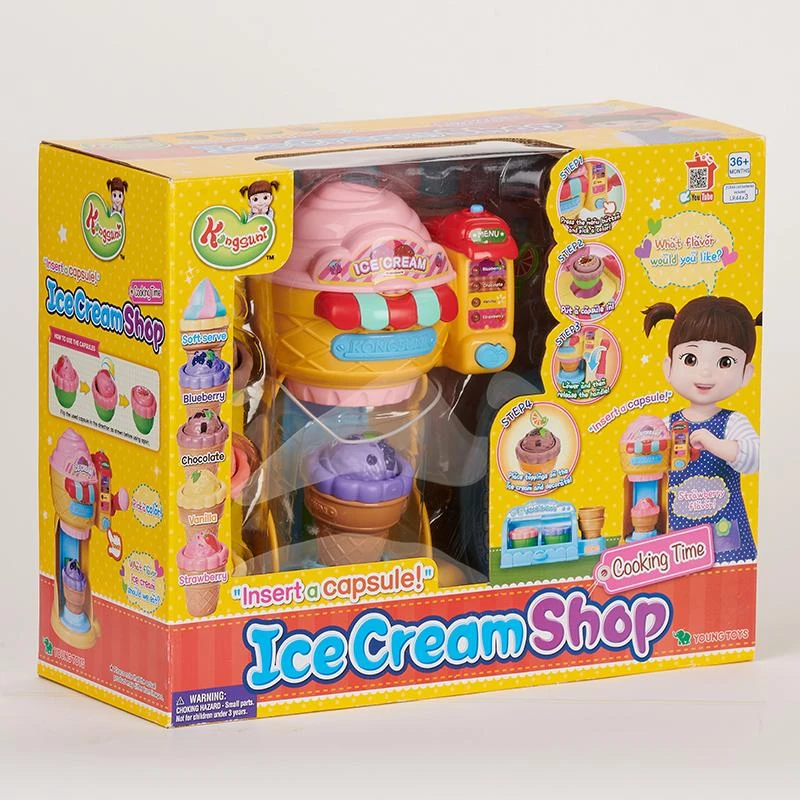 韩国小豆娃娃 快乐冰淇淋店 男孩女孩过家家仿真玩具 科学儿童