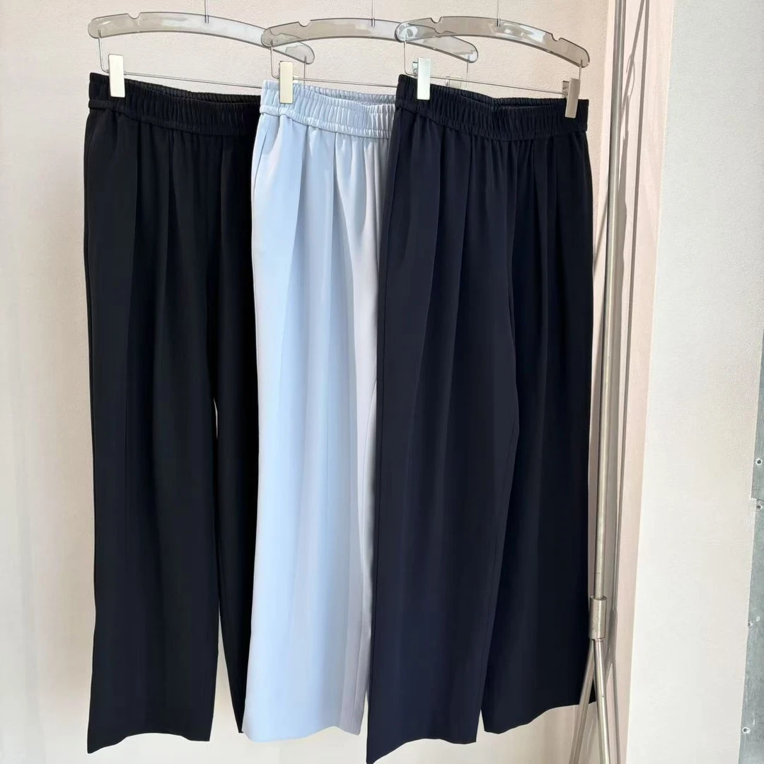 【特价】CKZ4691 意大利客人订单 三色松紧腰直筒裤