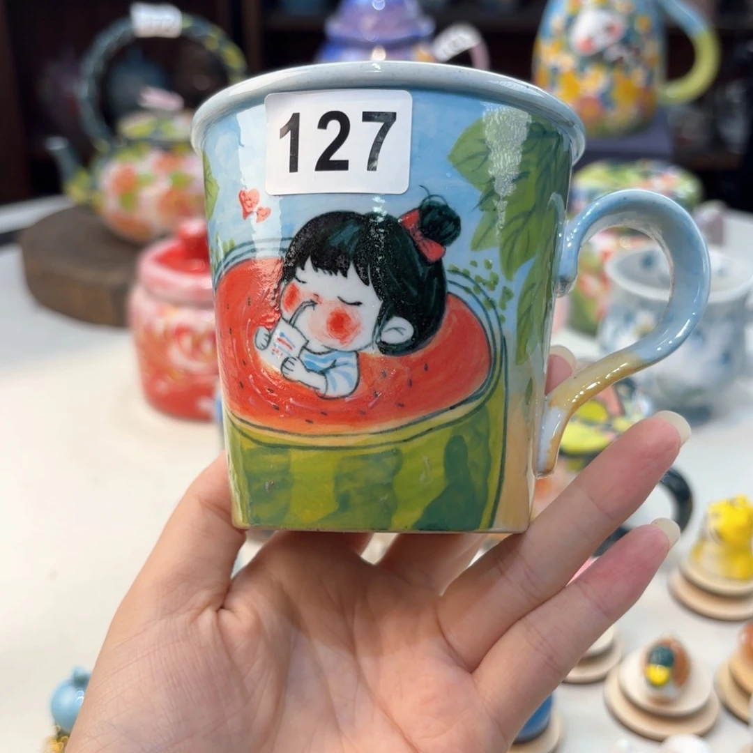 景德镇手绘高温釉下彩陶瓷茶具