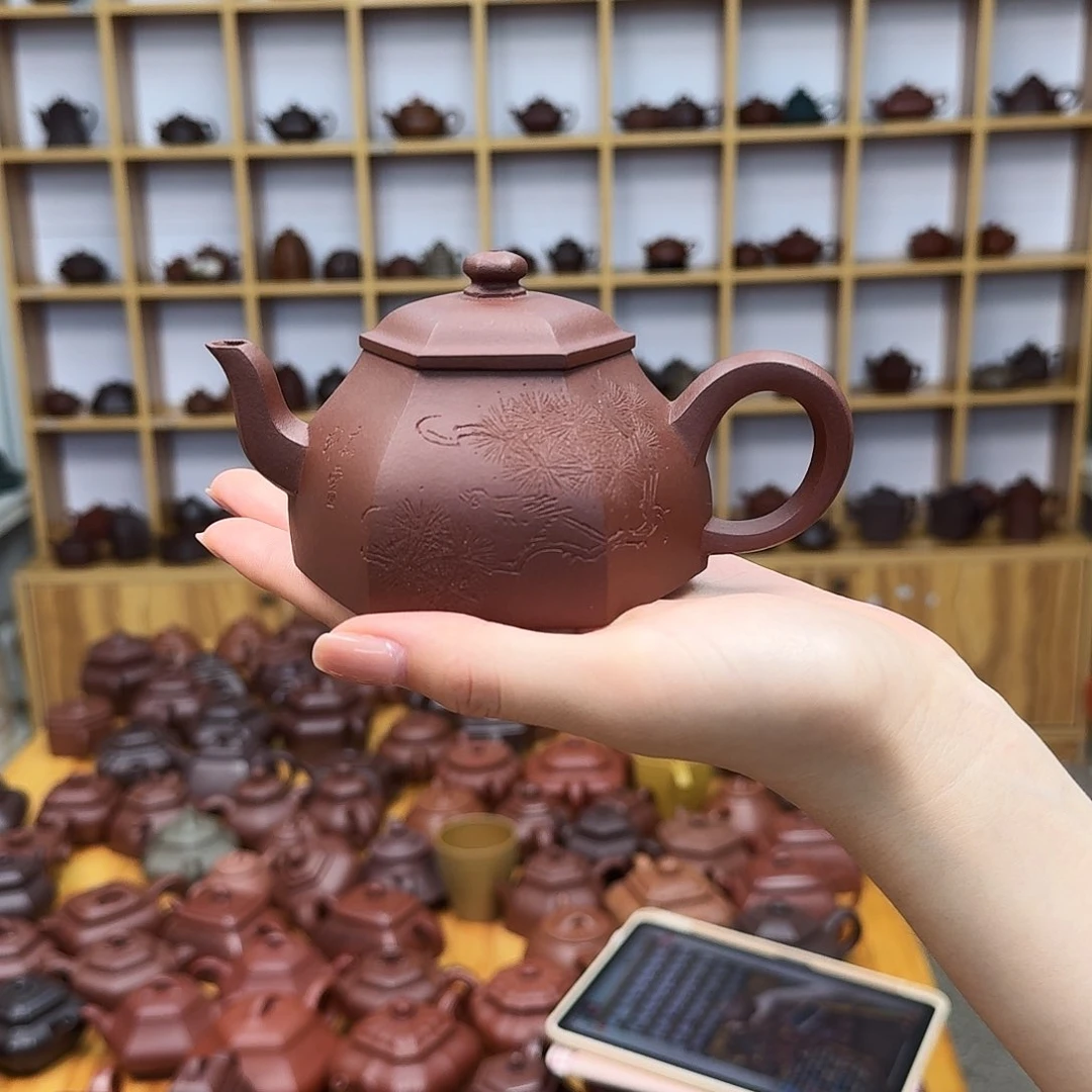 茶壶紫砂紫砂壶六方怀隐200cc
