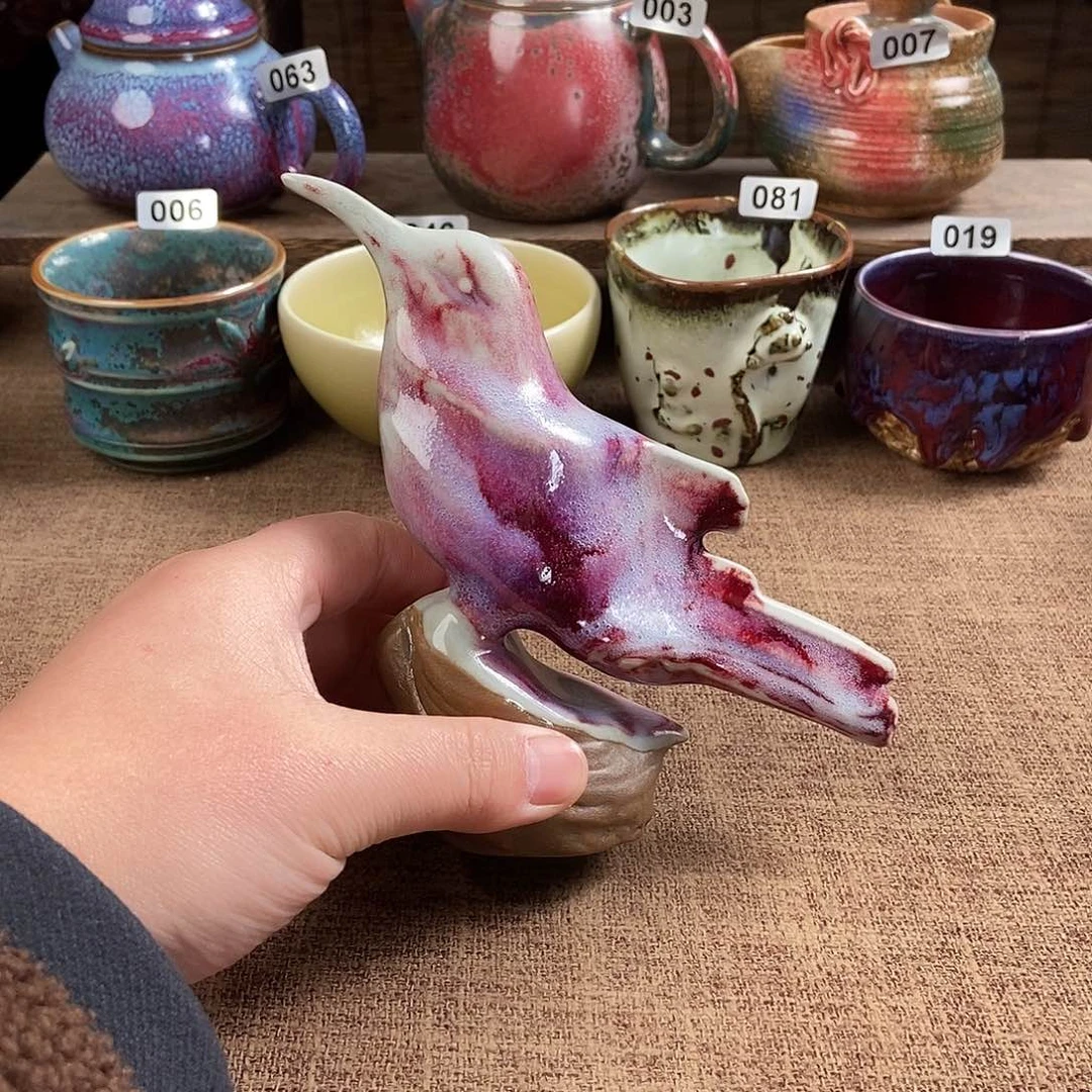 瓷片钧瓷茶壶茶具