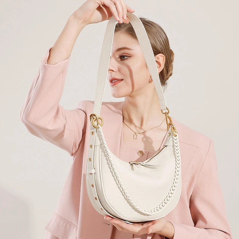 腋下包女2025新款饺子包时尚百搭休闲单肩包高级感链条包斜挎包