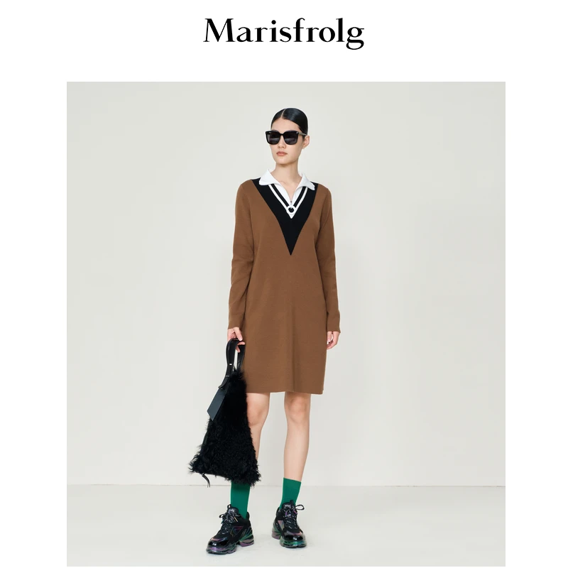 【婷婷专属】Marisfrolg玛丝菲尔秋冬连衣裙针织中长款