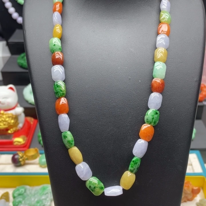 翡翠未镶嵌颈饰翡翠项链