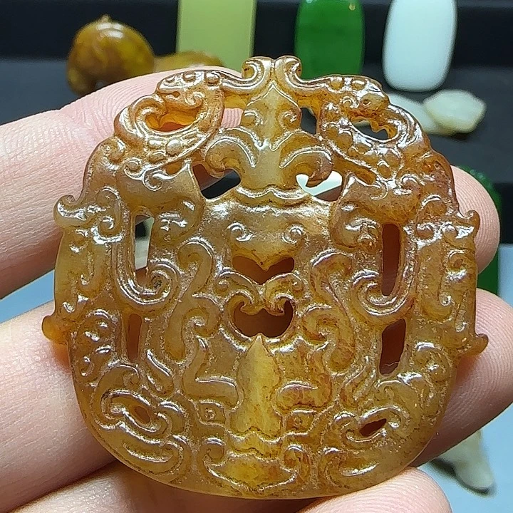 和田玉未镶嵌挂件