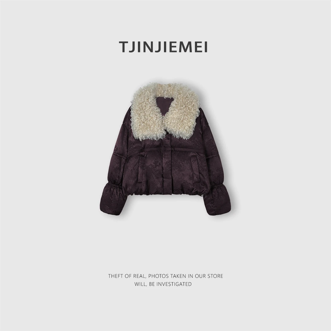 T井姐妹【紫韵】设计感精致小众羽绒服气质百搭鹅绒服ERF2512-88596