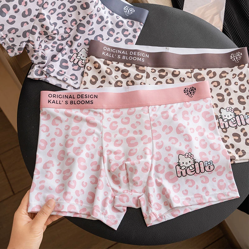 潮流豹纹~男士内裤秋冬抗菌四角男生冰丝亲肤大码趣味霸气平角裤