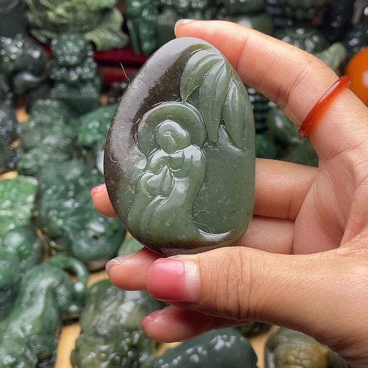 心***印未镶嵌和田玉挂件