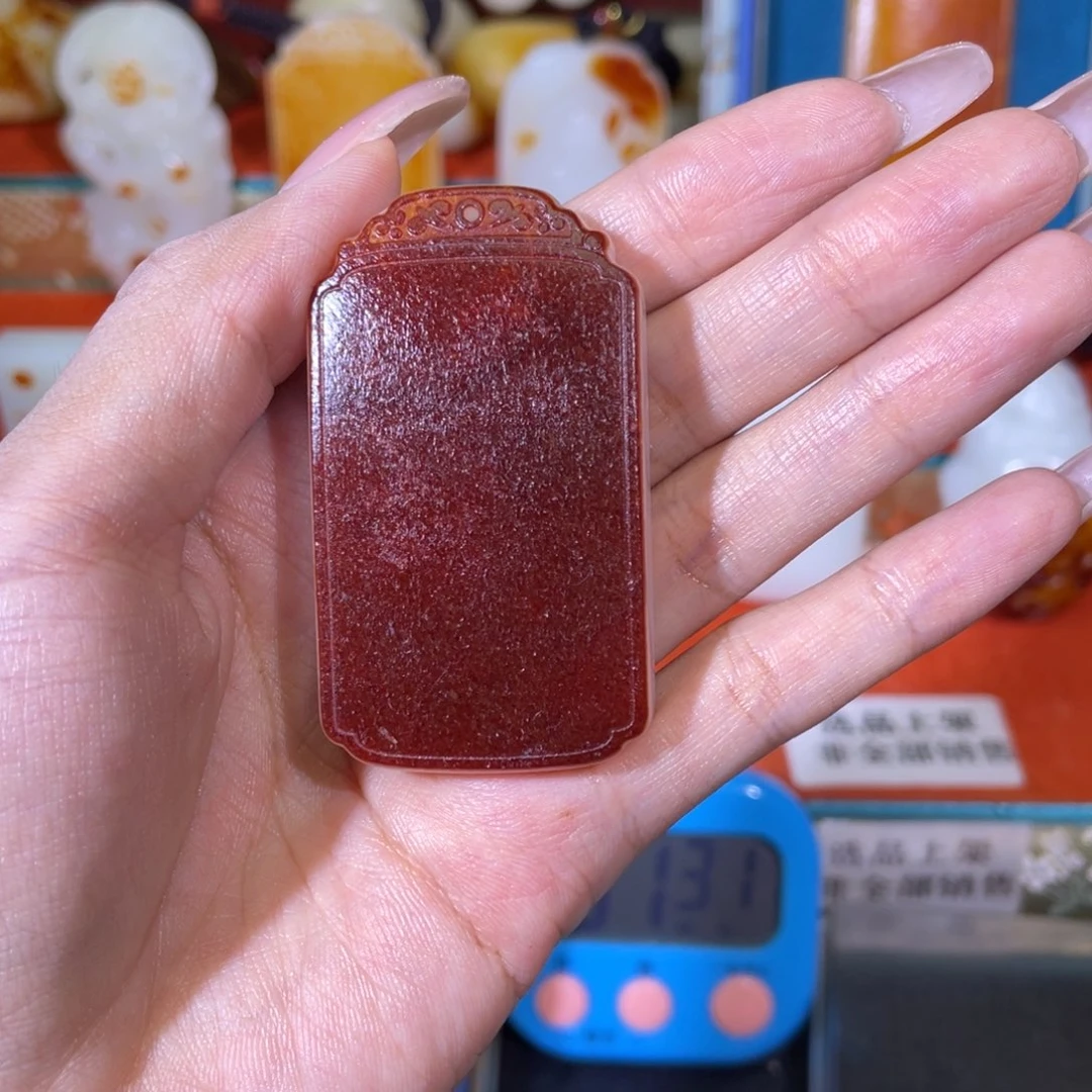 我***。和田玉未镶嵌挂件