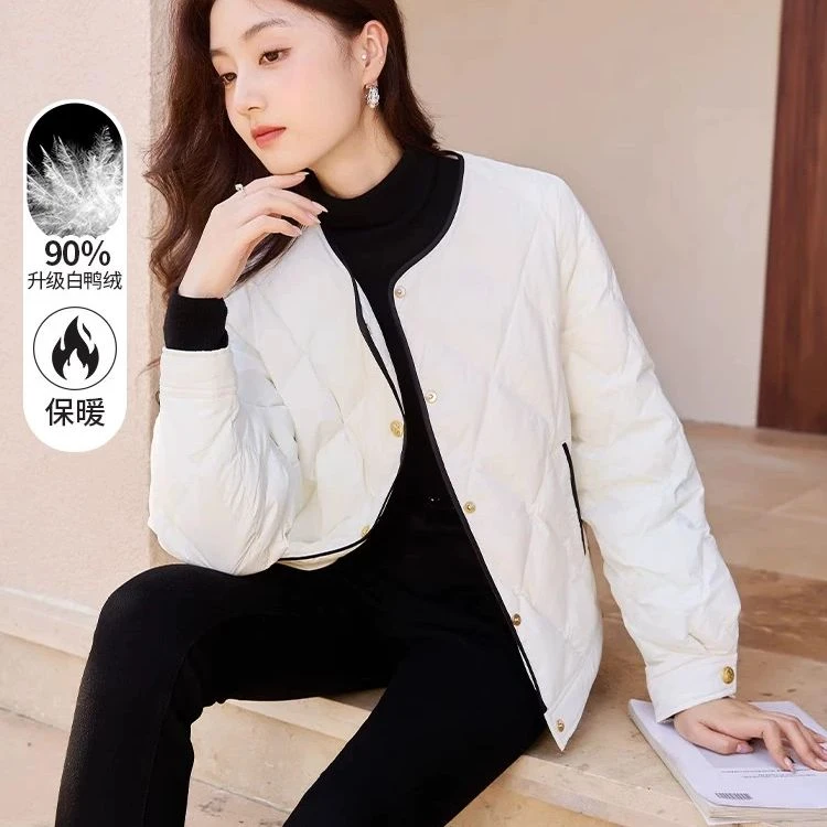 【直播专享】Y634608羽绒服 香影小香风轻薄羽绒服女短款2024冬季