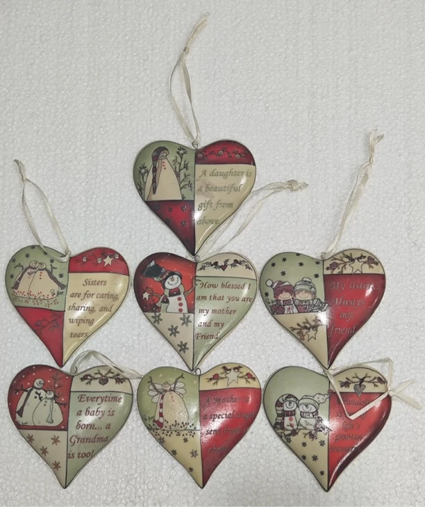 陶瓷圣诞节雪人人物爱心挂件可以联系后台选款