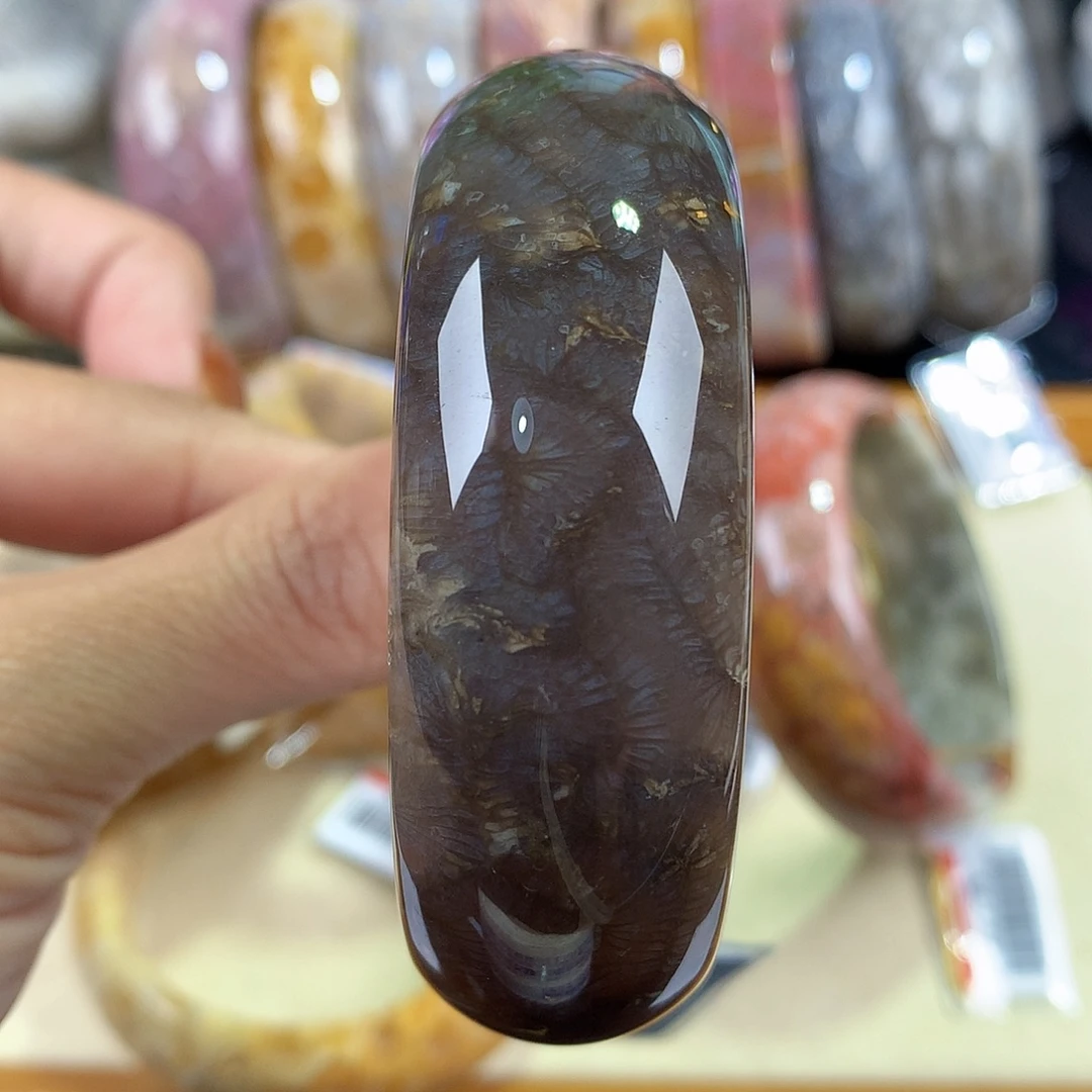 硅化珊瑚（珊瑚玉）未镶嵌吊坠(赠链)60号54圈口