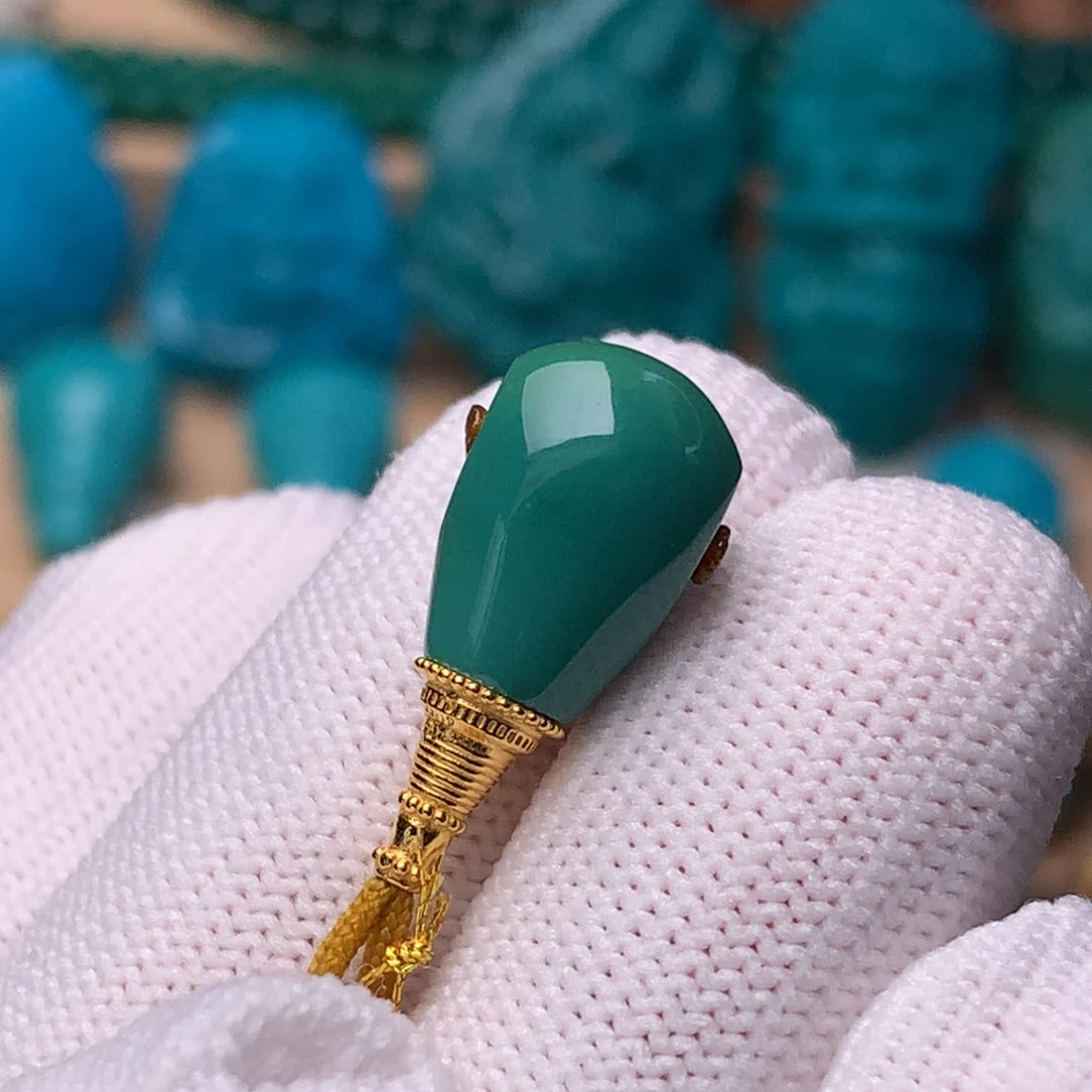 未镶嵌绿松石珠宝奇石9mm