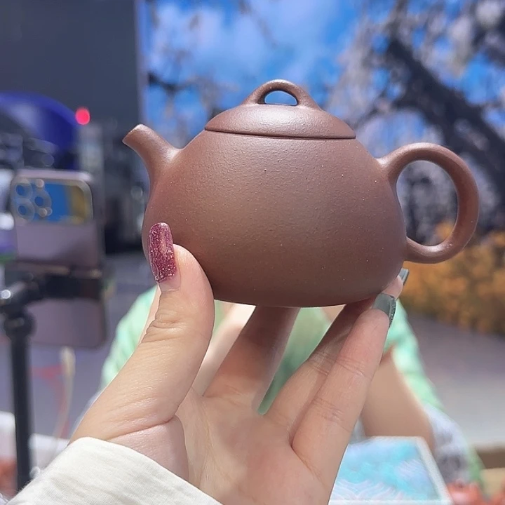 紫砂茶杯紫泥冬心秦权   150CC