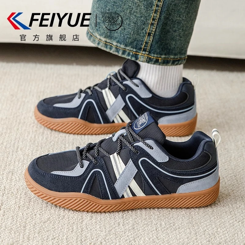 feiyue/飞跃男鞋德训鞋2025秋季情侣新款网面透气休闲板鞋潮鞋子