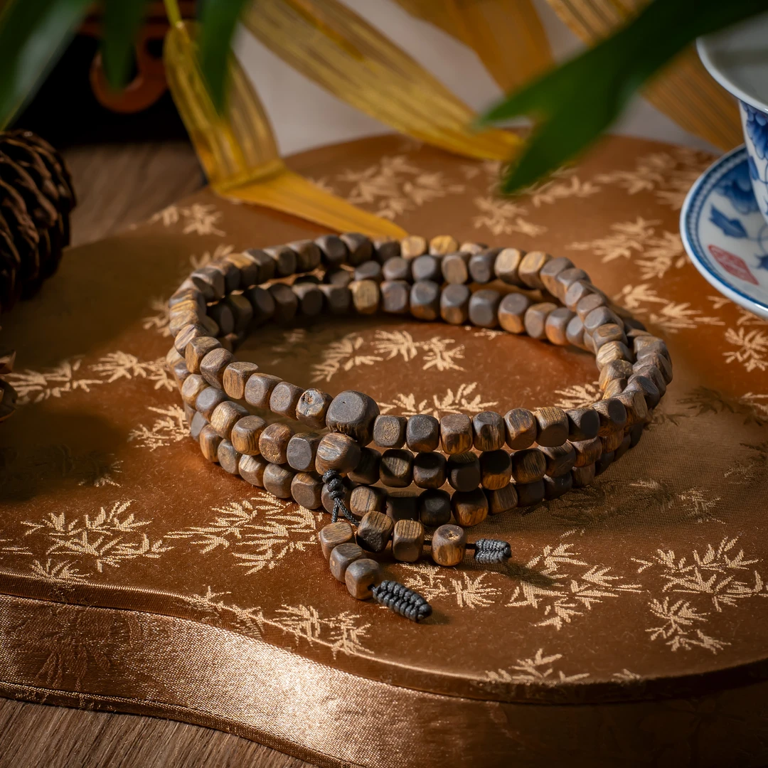 【沉香专场】黑棋方珠九九沉多圈链/多样性发一件/5mm+/CX023