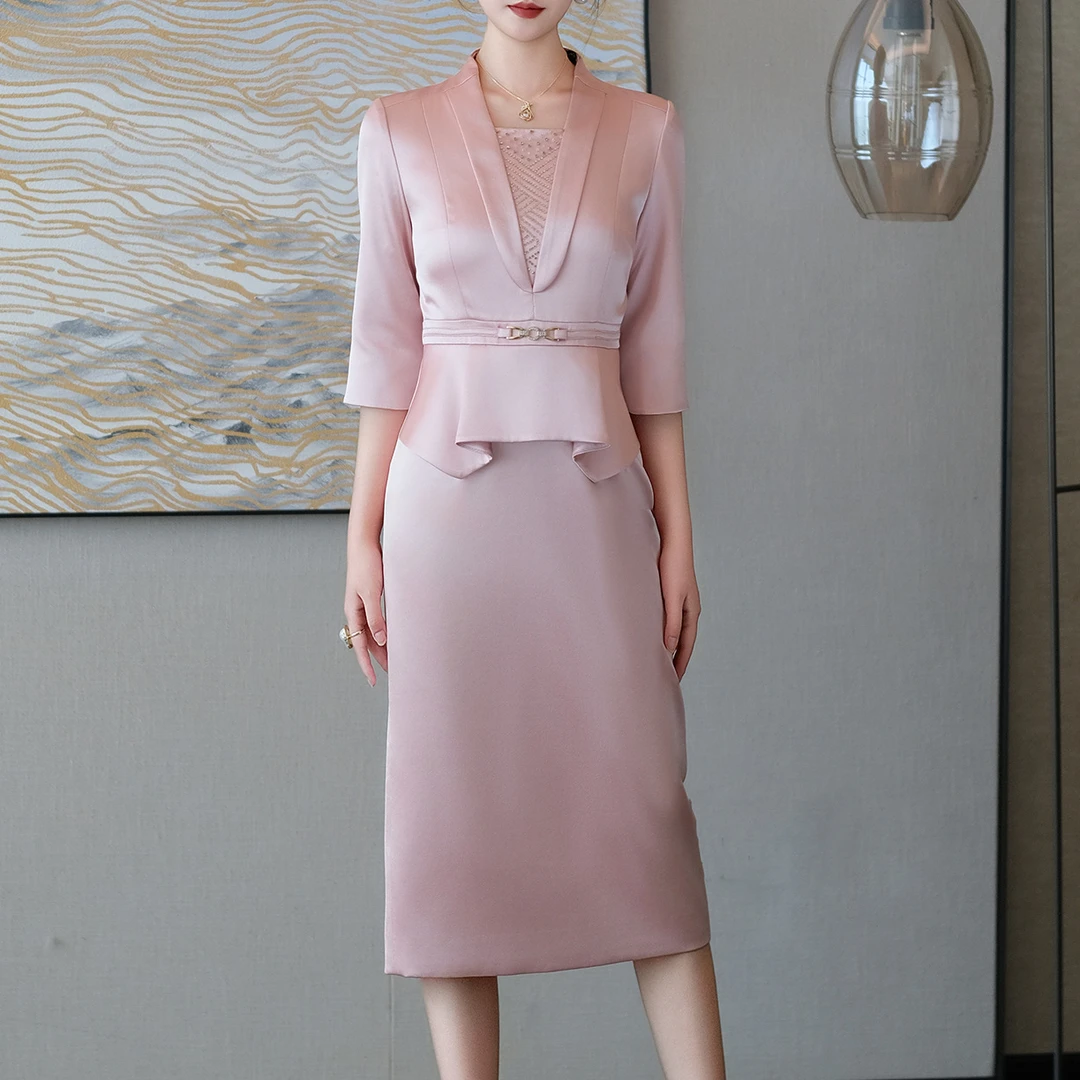 高端喜婆婆礼服平时可穿中式旗袍2025新款喜妈妈婚宴装喜服连衣裙