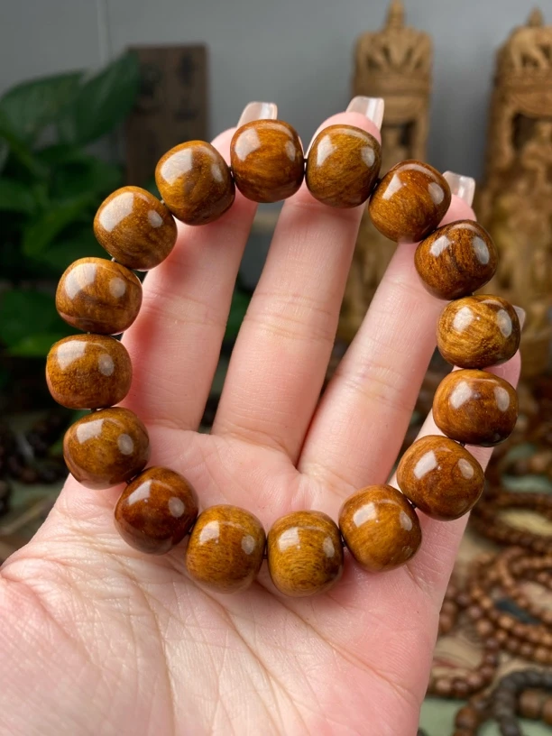 巴布亚贡木瘤疤花满油老型13×14mm手串多样性发其一（588）