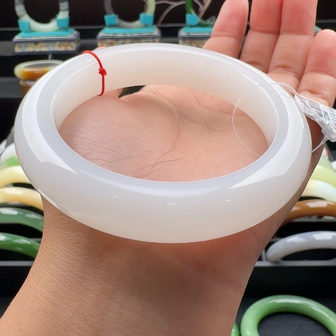 未镶嵌手镯和田玉无包容羊脂白56.3