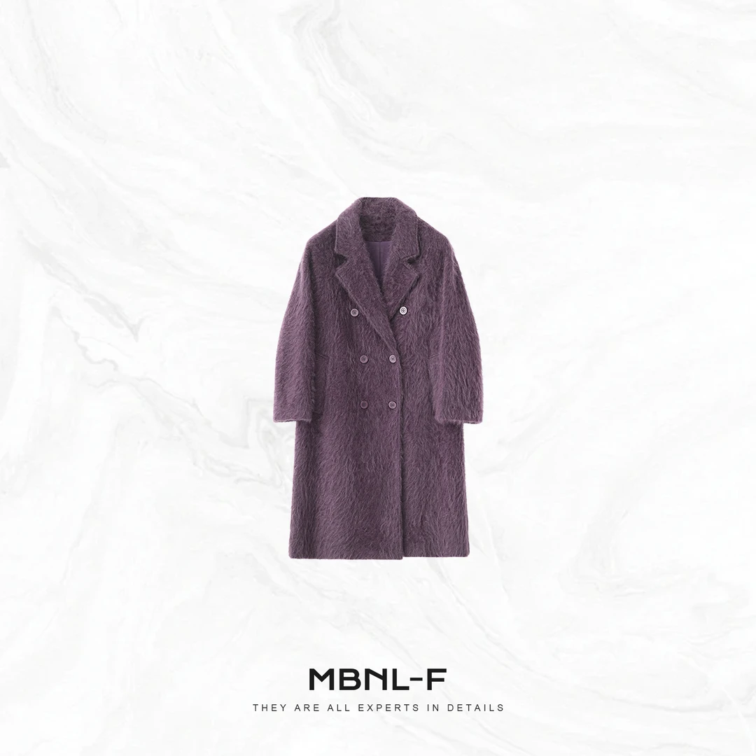 MBNL-F "温柔滤镜" 重工羊毛羊绒高定拉绒大衣 秦磊XM-XWT5653