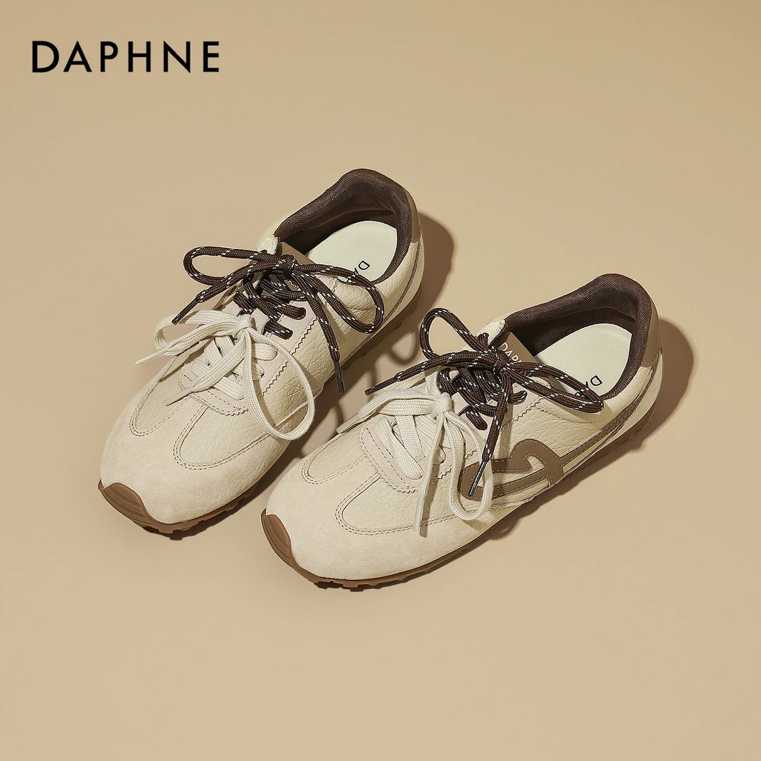 达芙妮新款德训鞋女款2025年秋季小众复古百搭圆头运动时尚休闲鞋
