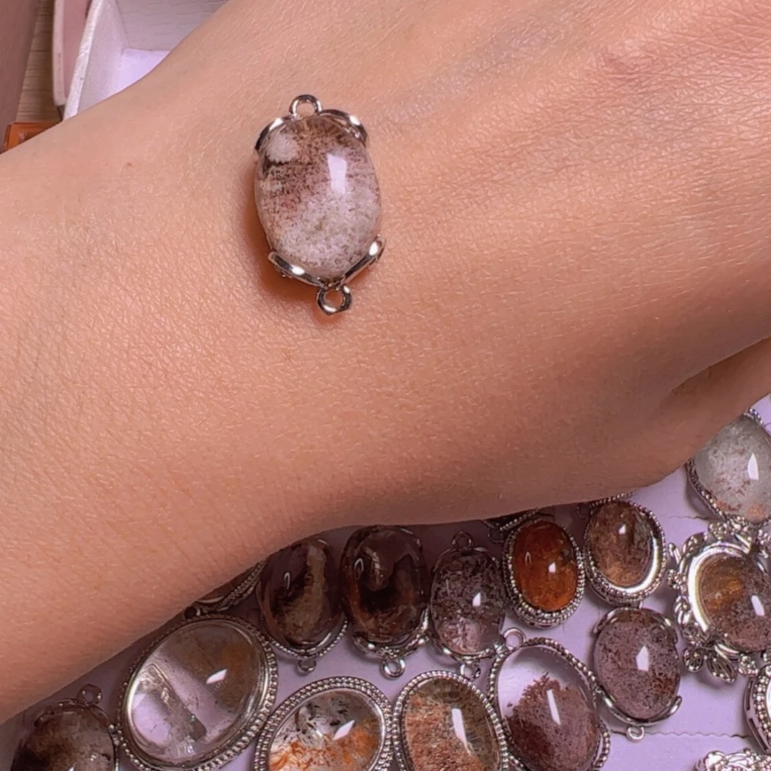 水晶手链银S800镀金镶嵌浅****