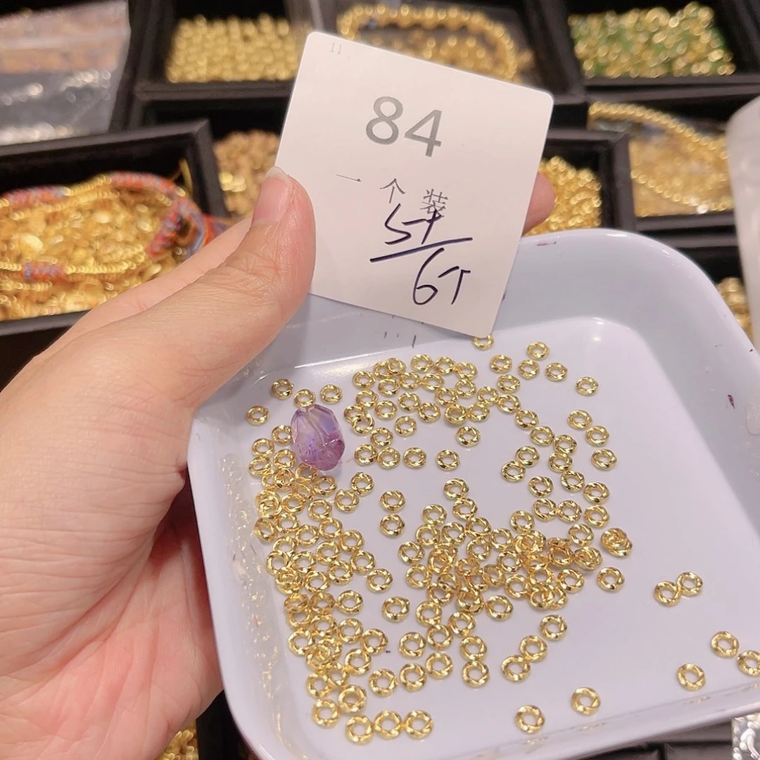 紫晶珠宝半成品银S925镀金镶嵌84
