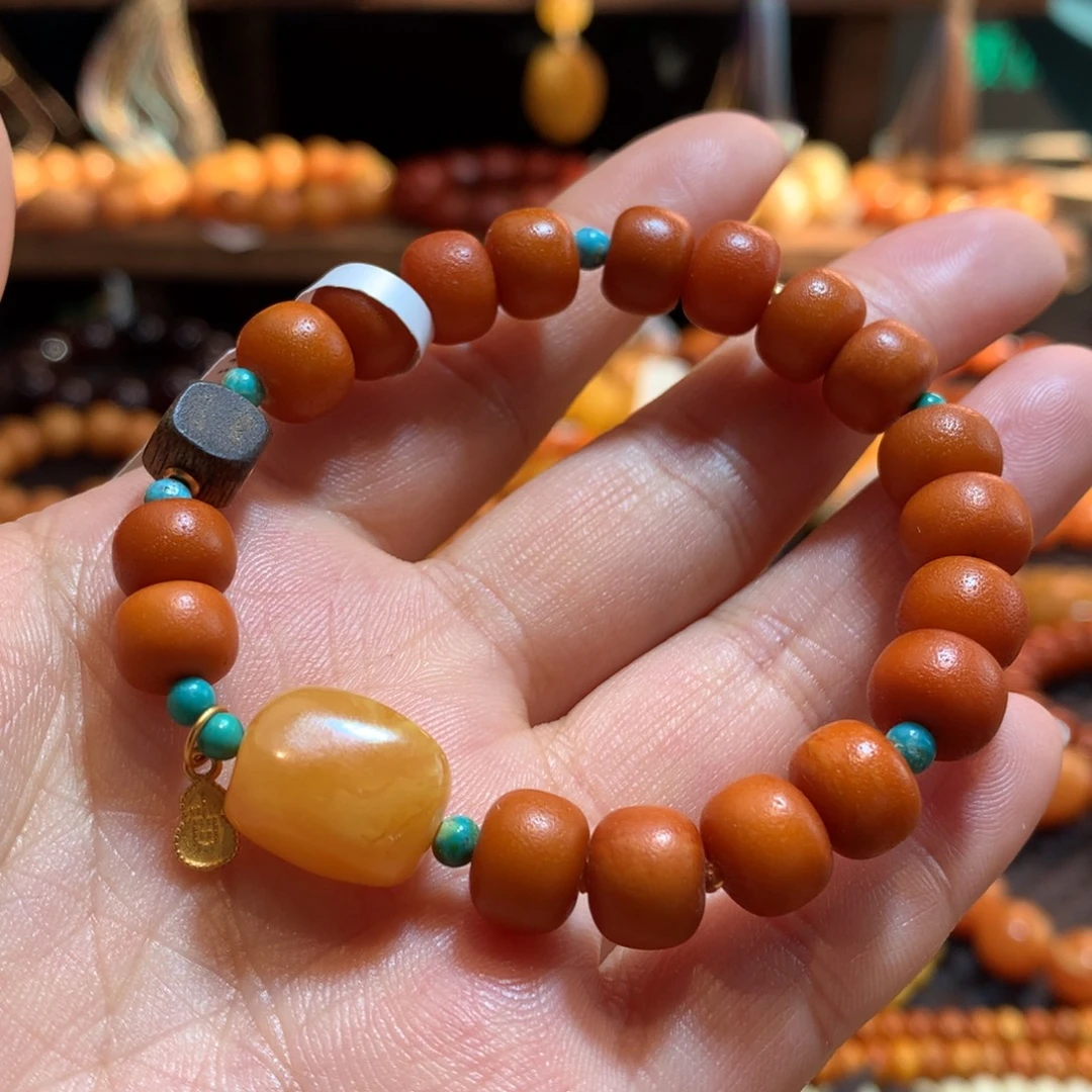 蜜蜡未镶嵌手串蜜蜡手串
