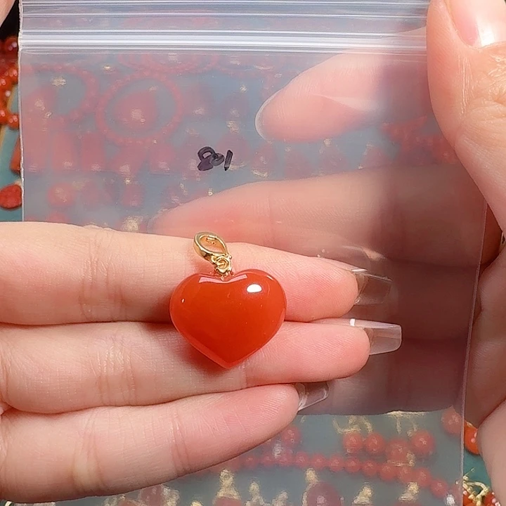 南红玛瑙银S925镶嵌吊坠