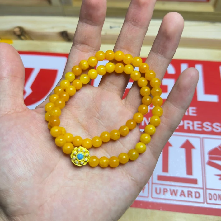 S0800双圈手串+合金配饰精美手串无礼盒