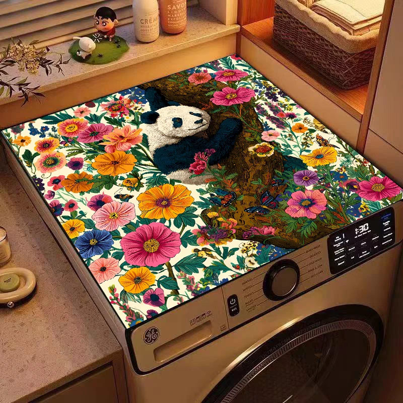 【花园熊猫】60*60cm硅藻泥底家用洗衣机垫台面桌面吸水吸油垫子A