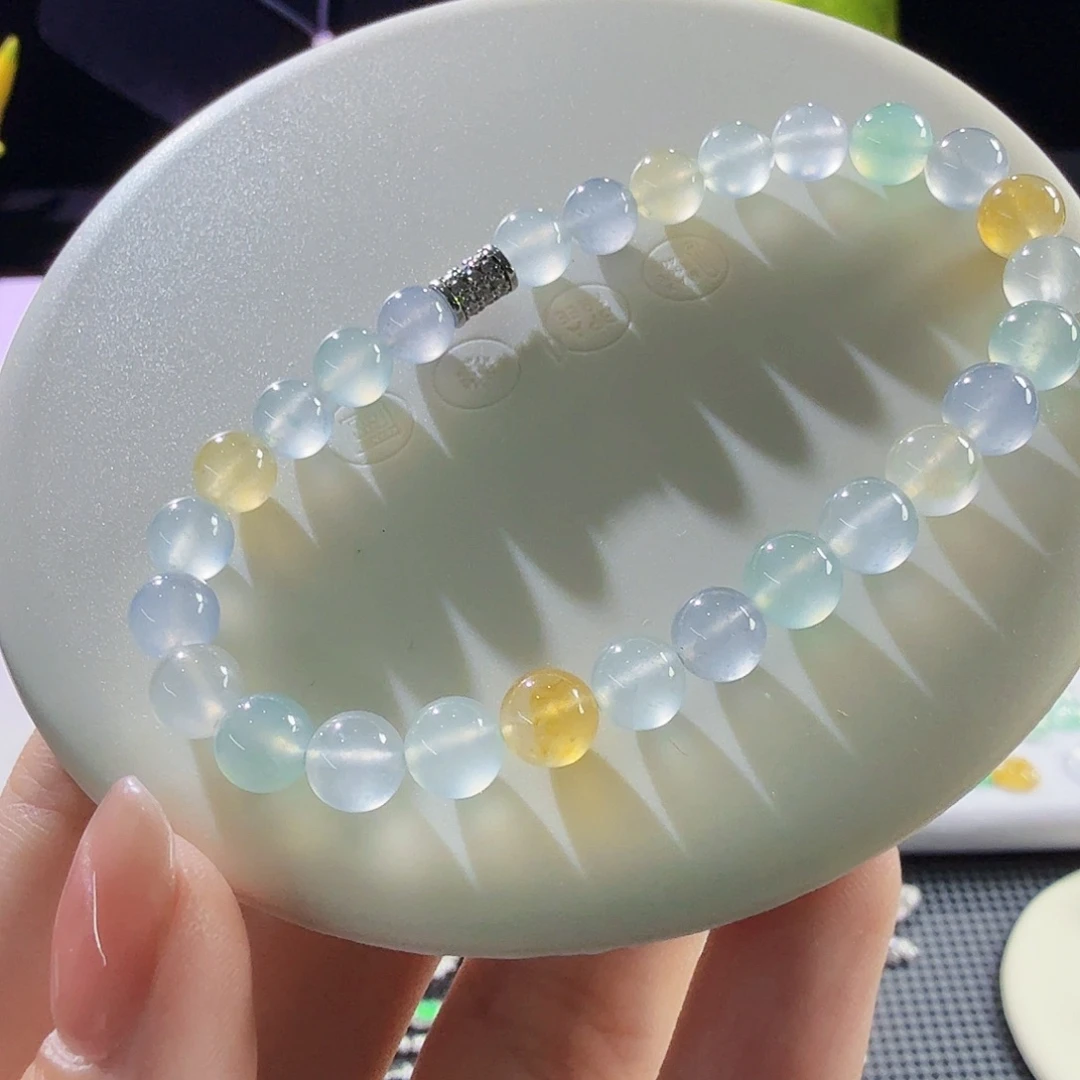 翡翠合金颈饰马卡龙高冰