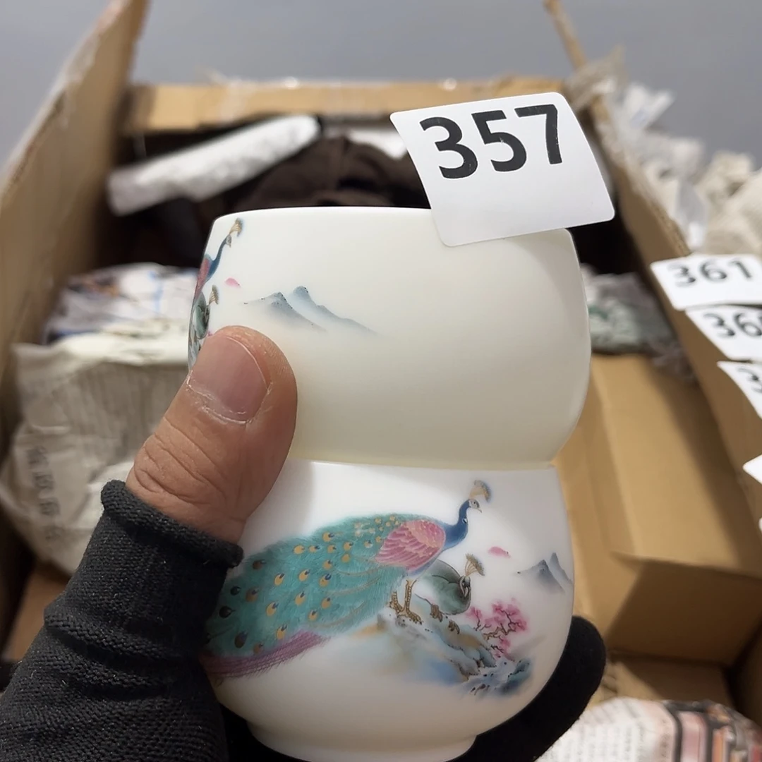 瓷片茶摆件工艺品摆件666